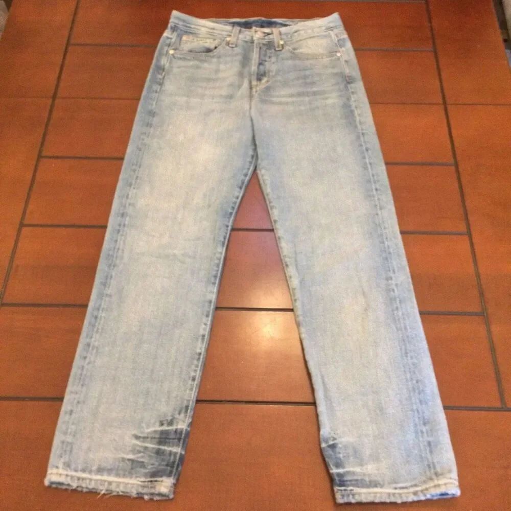 Outerknown Fillmore boyfriend button-fly light wash jeans 24